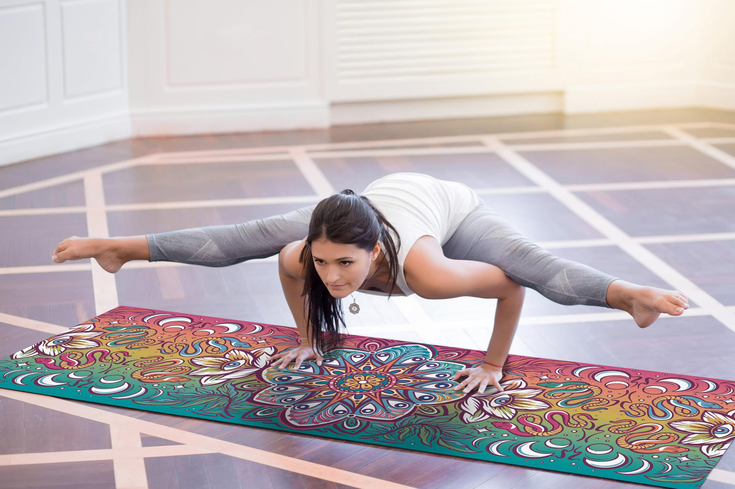 Reetual, The Yoga Mat That Adores Sweat | Premium Hot Yoga Mat Non Slip Towel Combo - with Carrying Strap | Eco Friendly | Designed for Bikram, Hot Yoga, Ashtanga, Vinyasa, Power