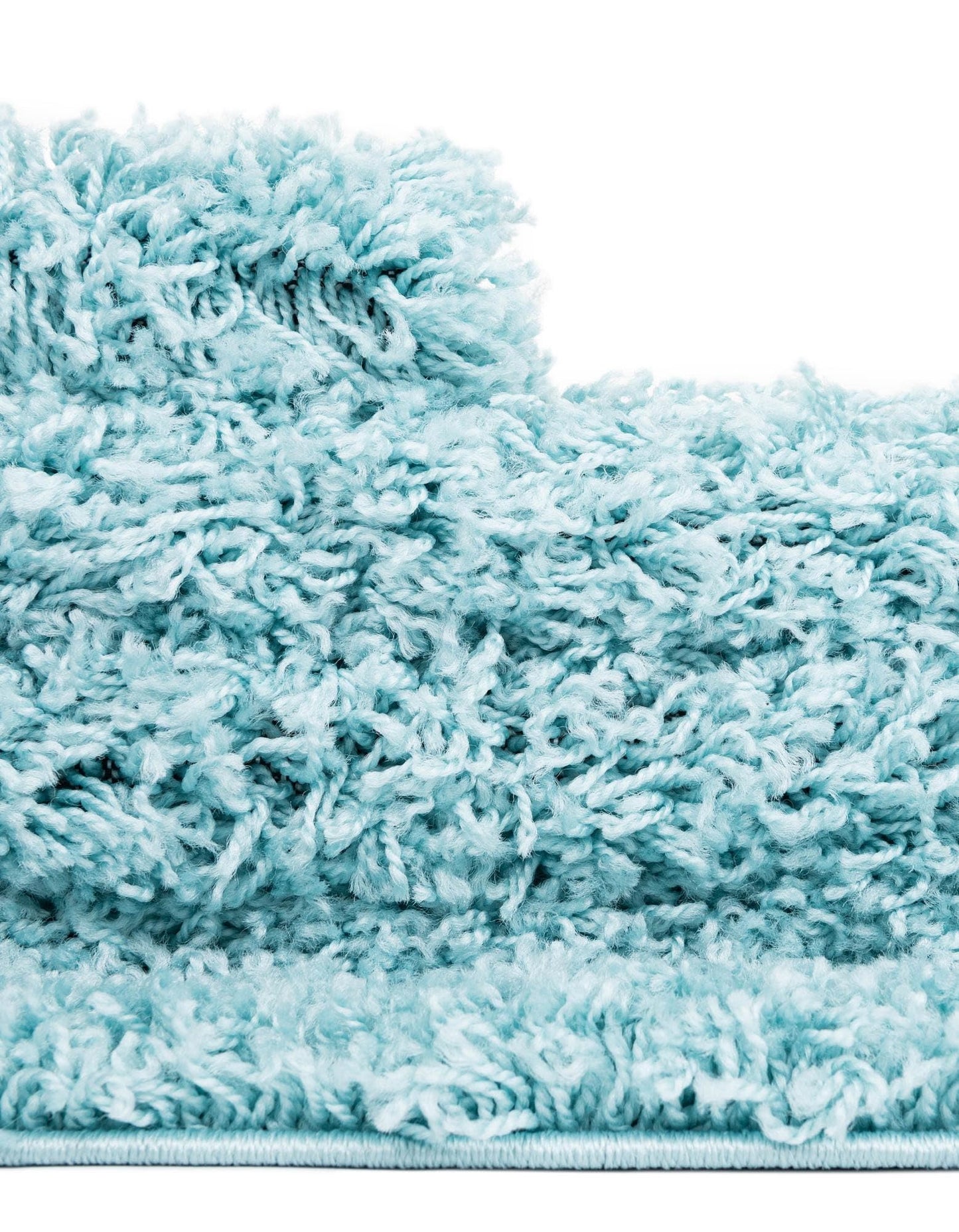 Rugs.com - Everyday Shag Rug – 13 Ft Runner Turquoise Shag Rug – Plush 1.25" High Pile, Stain-Resistant, Easy-Clean Runner for Hallways, Entryways, and Kids Playrooms
