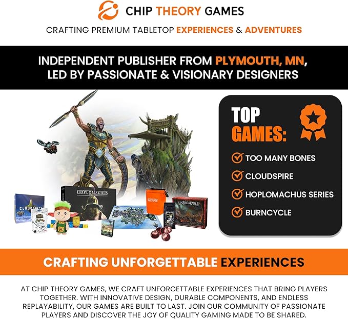 Chip Theory Games Too Many Bones: Carcass Dice-Builder Strategic Fantasy RPG Game for Ages 14 and Up 1-4 Players