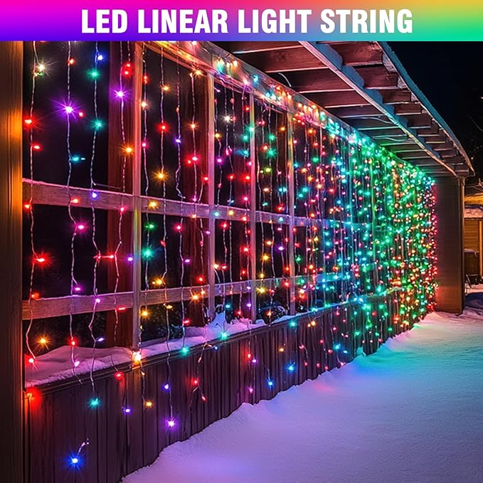 70FT Multicolor String Lights, 210 LED Seasonal Fairy Lights Waterproof with 8 Modes, Indoor Outdoor Decorative Lighting for Christmas Tree, Parties, Wedding, Patio, Garden