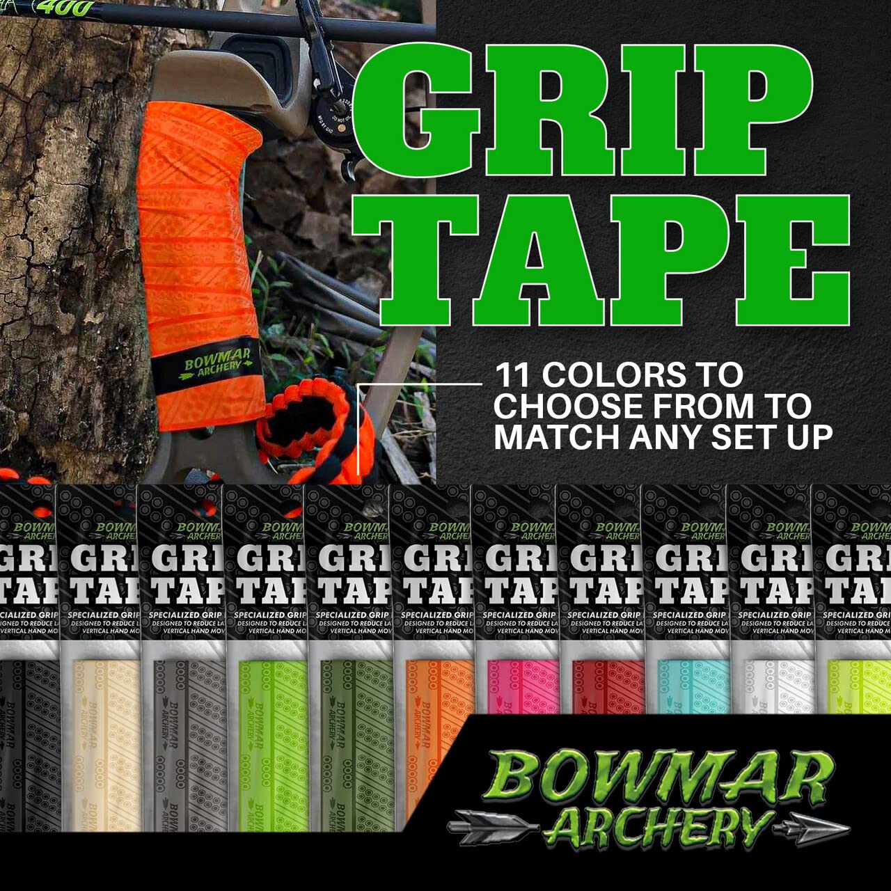 Bowmar Archery Grip Tape, Designed for Archers, Self-Adhering, Effective in Dry or Wet Conditions, Comfortable, Tacky, Easy to Install (Pink)