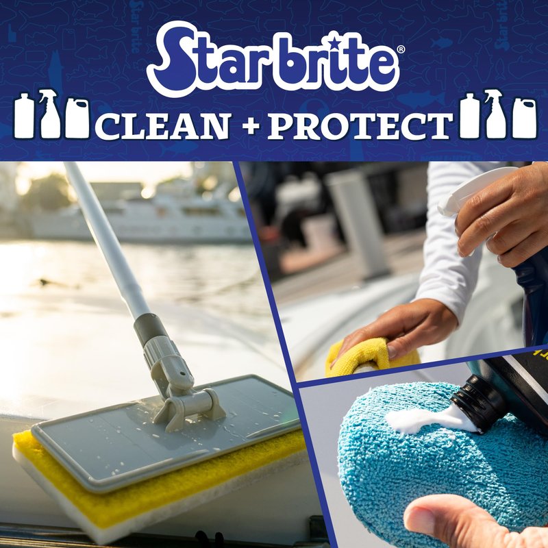 STAR BRITE Heavy Duty Boat Bottom Cleaner - Removes Deposits & Stains, For Fiberglass, Wood, Iron, Painted Surfaces, 32oz Spray (092232P)