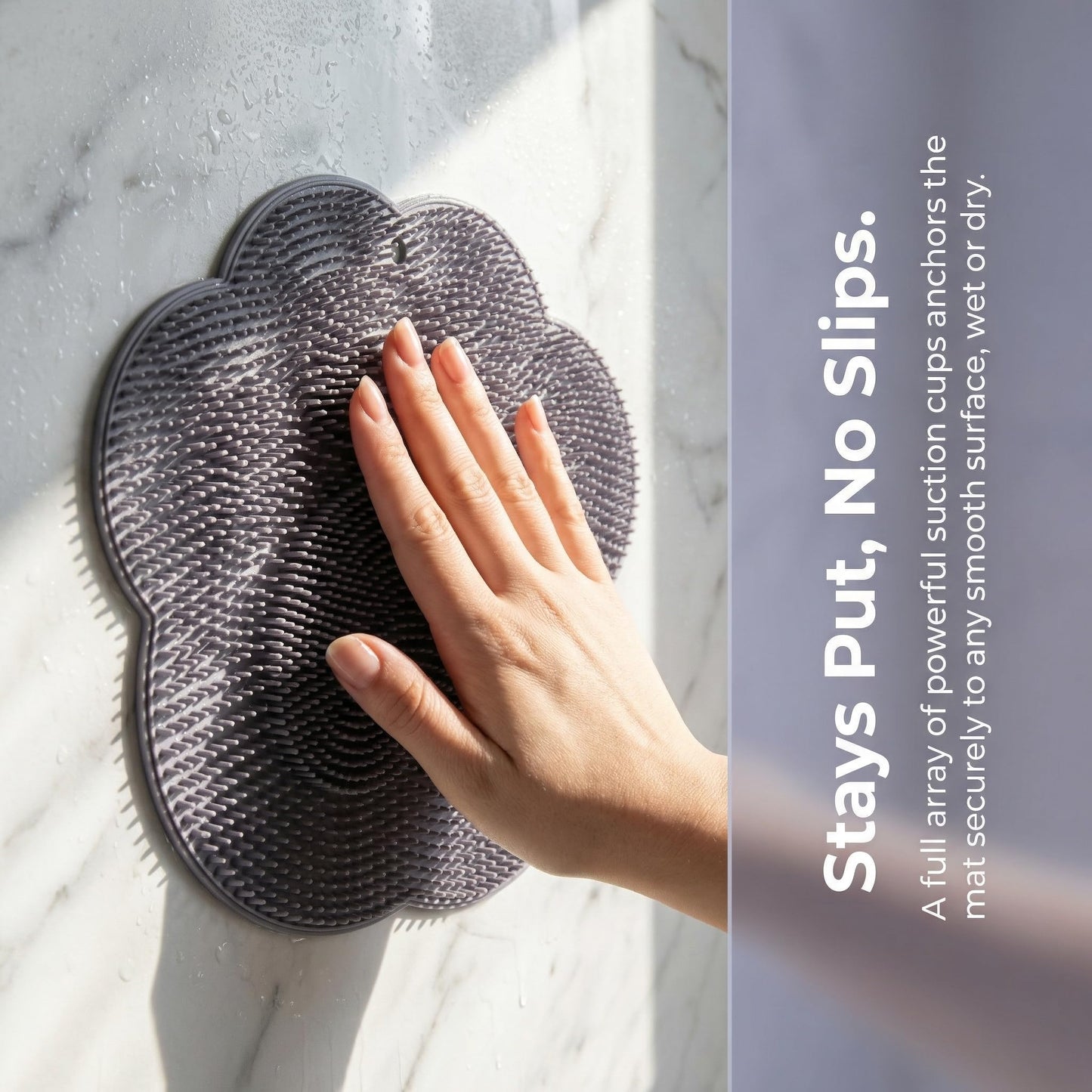 Foot Scrubber Mat for Use in Shower - Shower Foot Cleaner Dead Skin, Foot Massager Spa Mat for Men & Women to Soothe Achy Feet, Non Slip Suction Cups