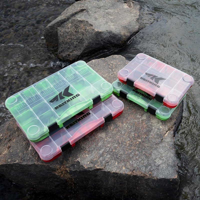 KastKing Tackle Boxes - Plastic Fishing Storage Organizer with Removable Dividers | 2-Pack or 4-Pack Options