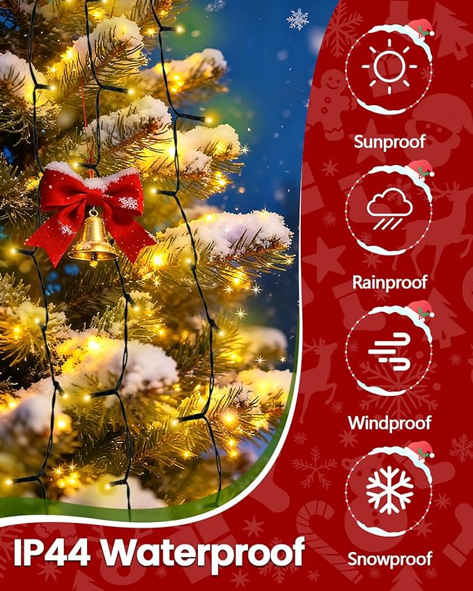 448LED Cascading Twinkle Christmas Tree Lights Indoor with Smart Voice Control & Remote | 7FT x 16 Lines Waterfall Tree Topper Lights, 12 Modes & Timer for 7FT Xmas Tree Christmas Decor (Warm White)