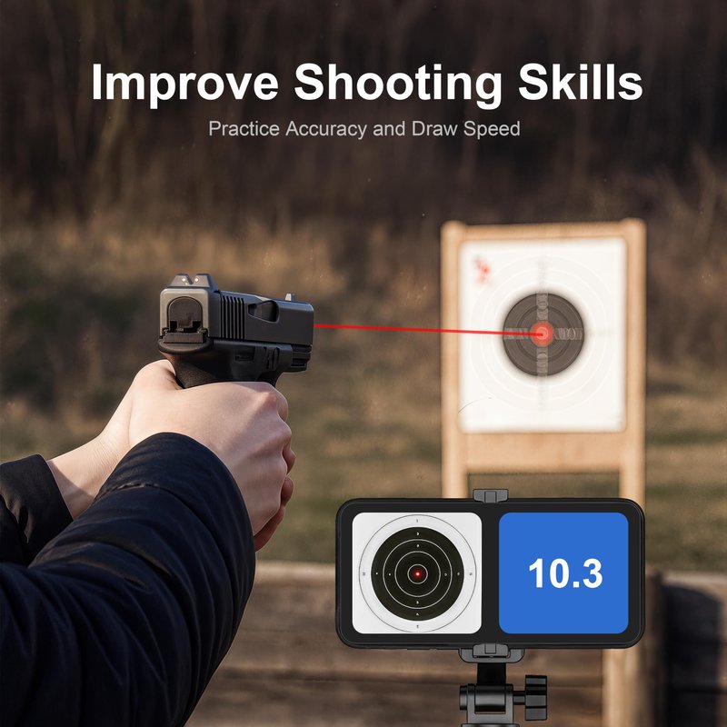 Vstranics 9mm Laser Training Cartridge Dry Fire Laser Training System with 3 Set Batteries for Dry Fire Practice and Shooting Training