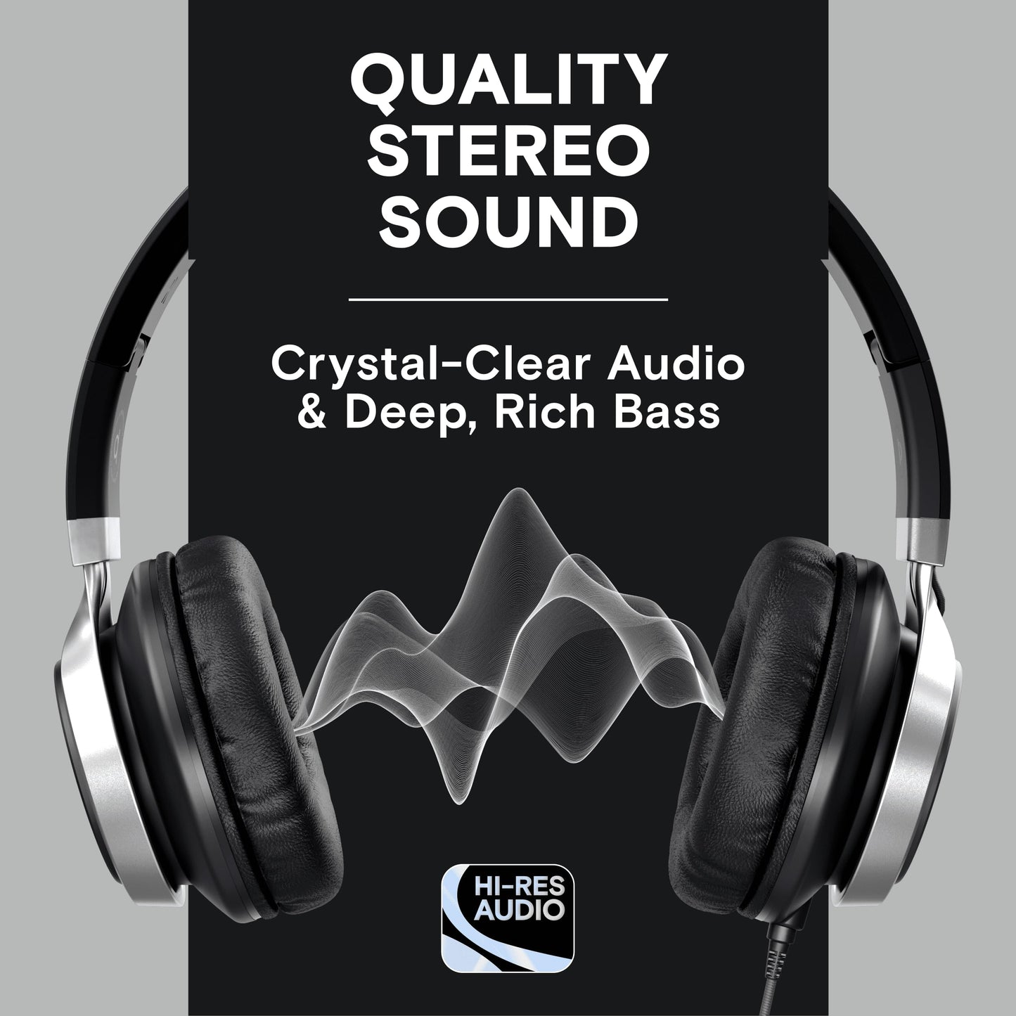 ARTIX CL750 Wired Headphones with Mic & Volume Control — Noise Isolating On-Ear Headphones for Computer and Laptop Wired, Plug in Corded Headphone Over Ear with Wire (Foldable, Aux Jack 3.5mm)