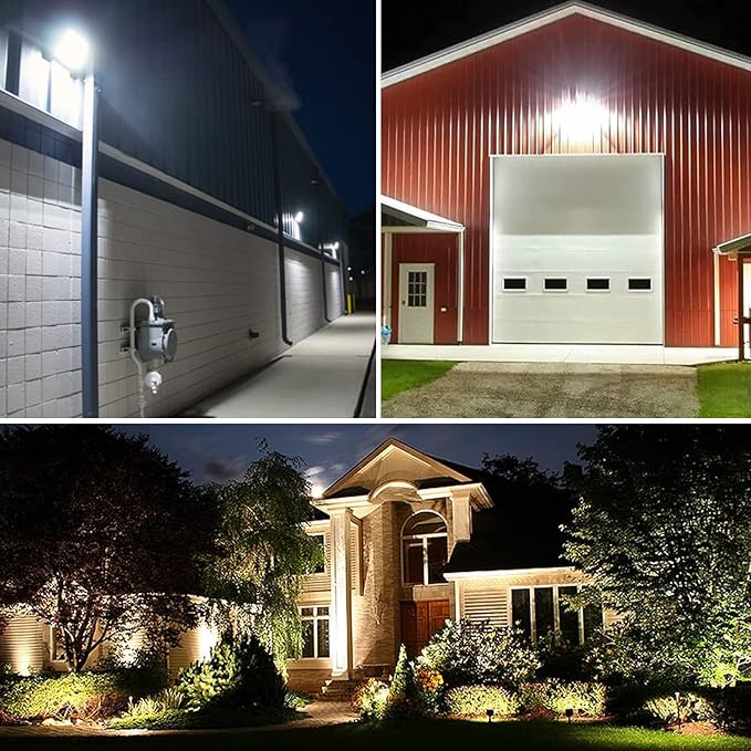 50W Outdoor LED Flood Light With 1/2" Knuckle Mount (Plate Included), 5000K Daylight 6000LM 120V, UL Waterproof LED Security FLood Lighting for Wall Wash /Sign/Flagpole/Tree/Yards/Advertising Boards
