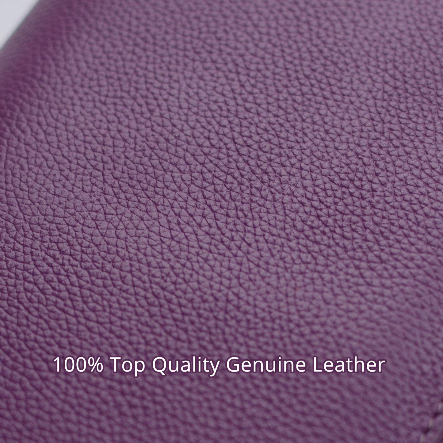 Bveyzi Women RFID Blocking Wallet Leather Zip Around Phone Clutch Large Capacity Ladies Travel Purse Wristlet (Purple)