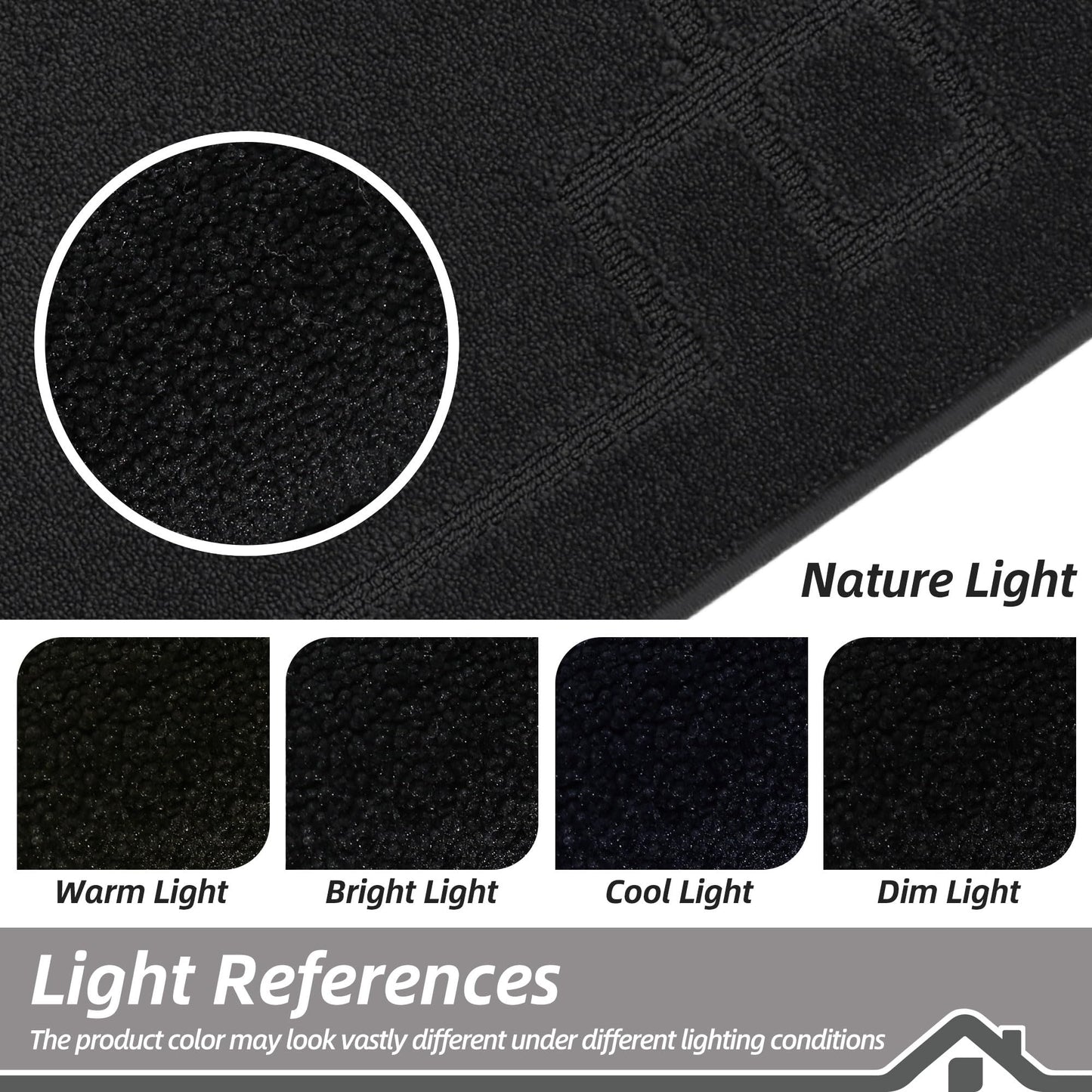 BEQHAUSE Door Mat 32" x 48", Non-Slip Door Mats Indoor Entryway Rugs Washable Low-Profile Absorbent and Dirt Trapper Floor Mats, Dog Door Mat for Front Back Door, Mud Wet Shoes & Paws, Black