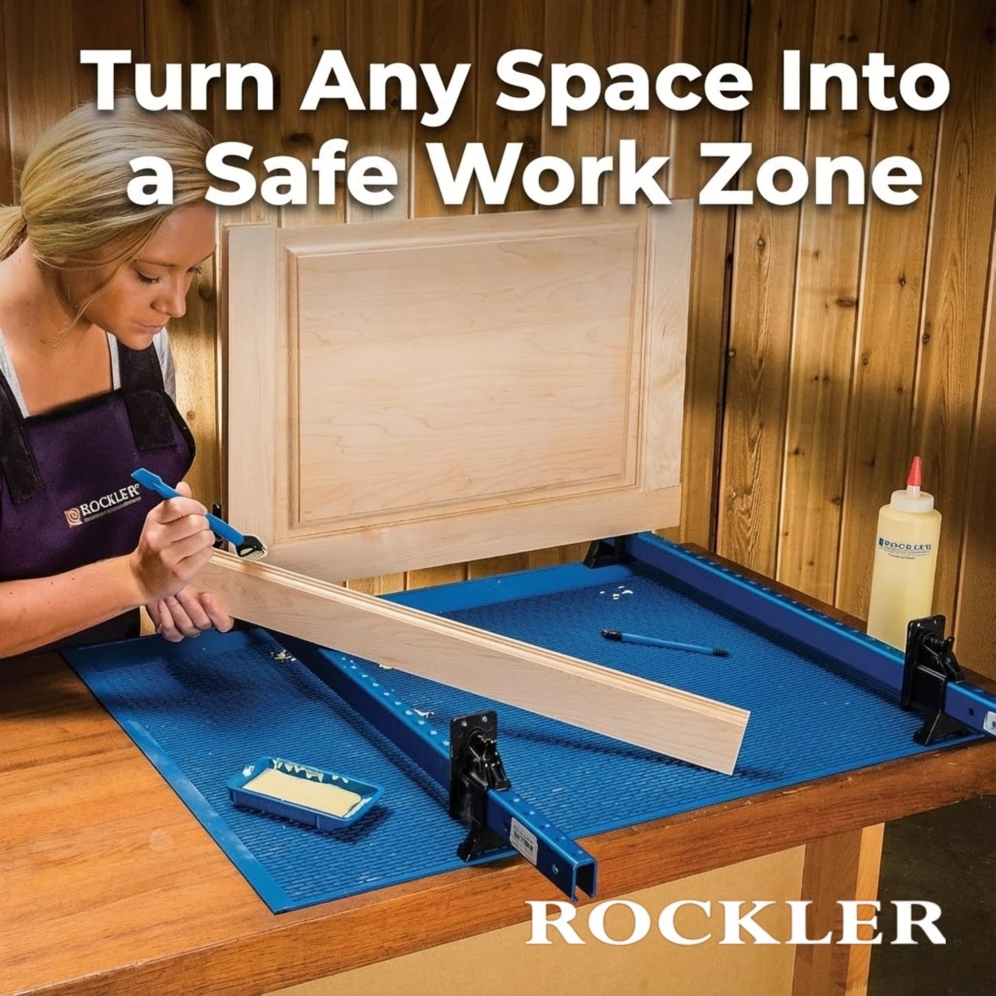 Rockler Silicone Glue Mat XL (23"x30") - Heat Resistant Mat for Projects, Garage, Shop, Dining Room Table – Easy to Clean Silicone Mats for Crafts – Rollable Workshop Accessories for Easy Storage