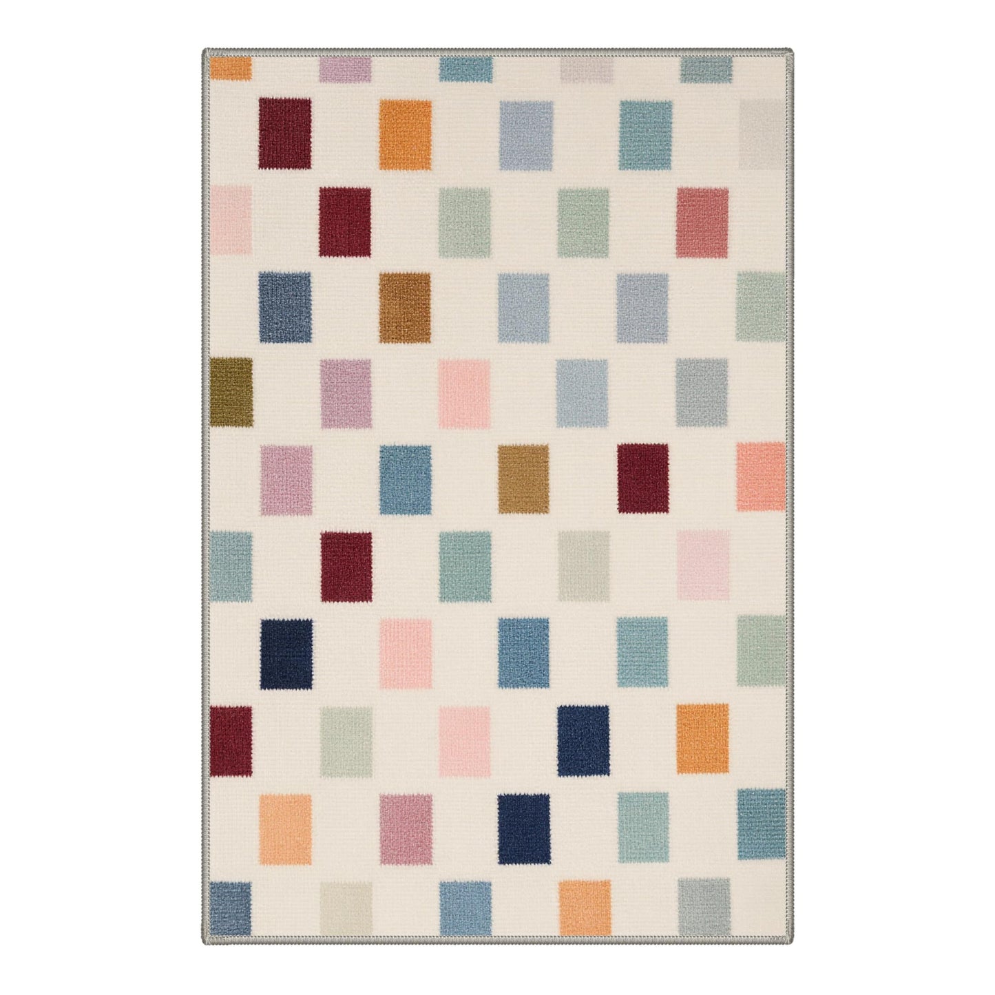 Bavni 2x5 Runner Rugs Non Slip Washable, Low Pile Lightweight Print Rug for Hallway Kitchen Laundry Room Bedroom Bathroom, Muted Multicolor