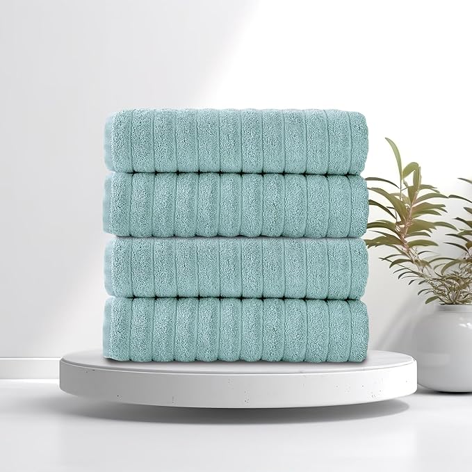 Classic Turkish Towels CTT Premium 4 Pack Bath Towels Set, Made