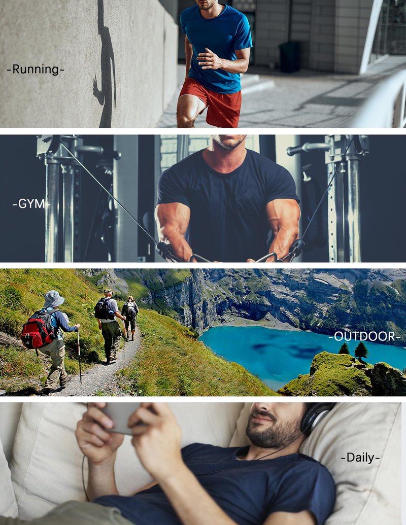 OYGSieg 5 Pack Mens Workout Shirts Quick Dry Short Sleeve Athletic Crew Neck T-Shirts for Running Gym Training Fitness 5B XL