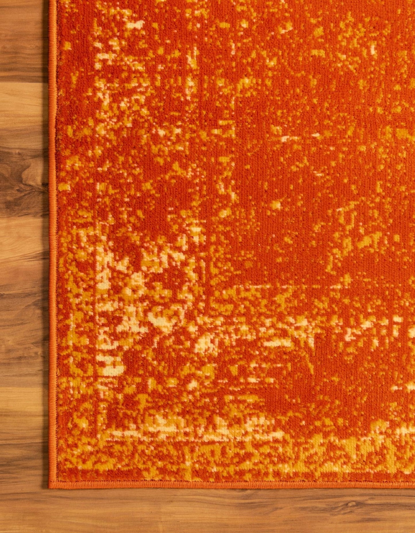Unique Loom Sofia Collection Area Rug - Casino (4' 1" x 6' 1" Rectangle, Orange/ Ivory)