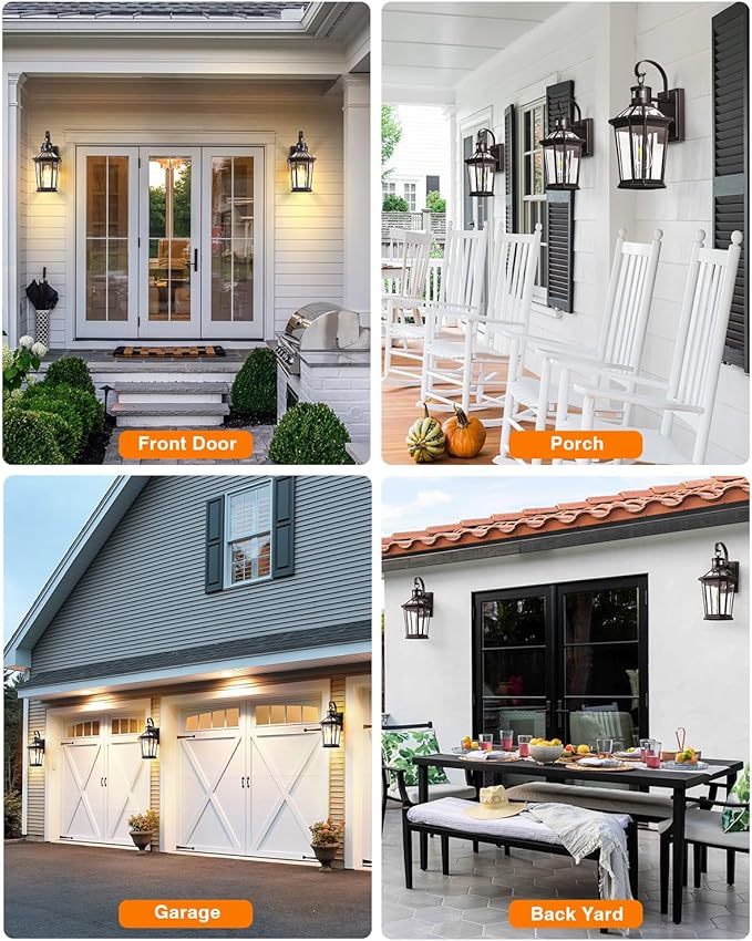 VIANIS Bronze Motion Sensor Outdoor Light, Dusk to Dawn Outdoor Lighting Wall Mount, Waterproof Exterior Light Fixtures for House, 100% Anti-Rust Aluminum Outside Wall Sconce for Front Porch Garage