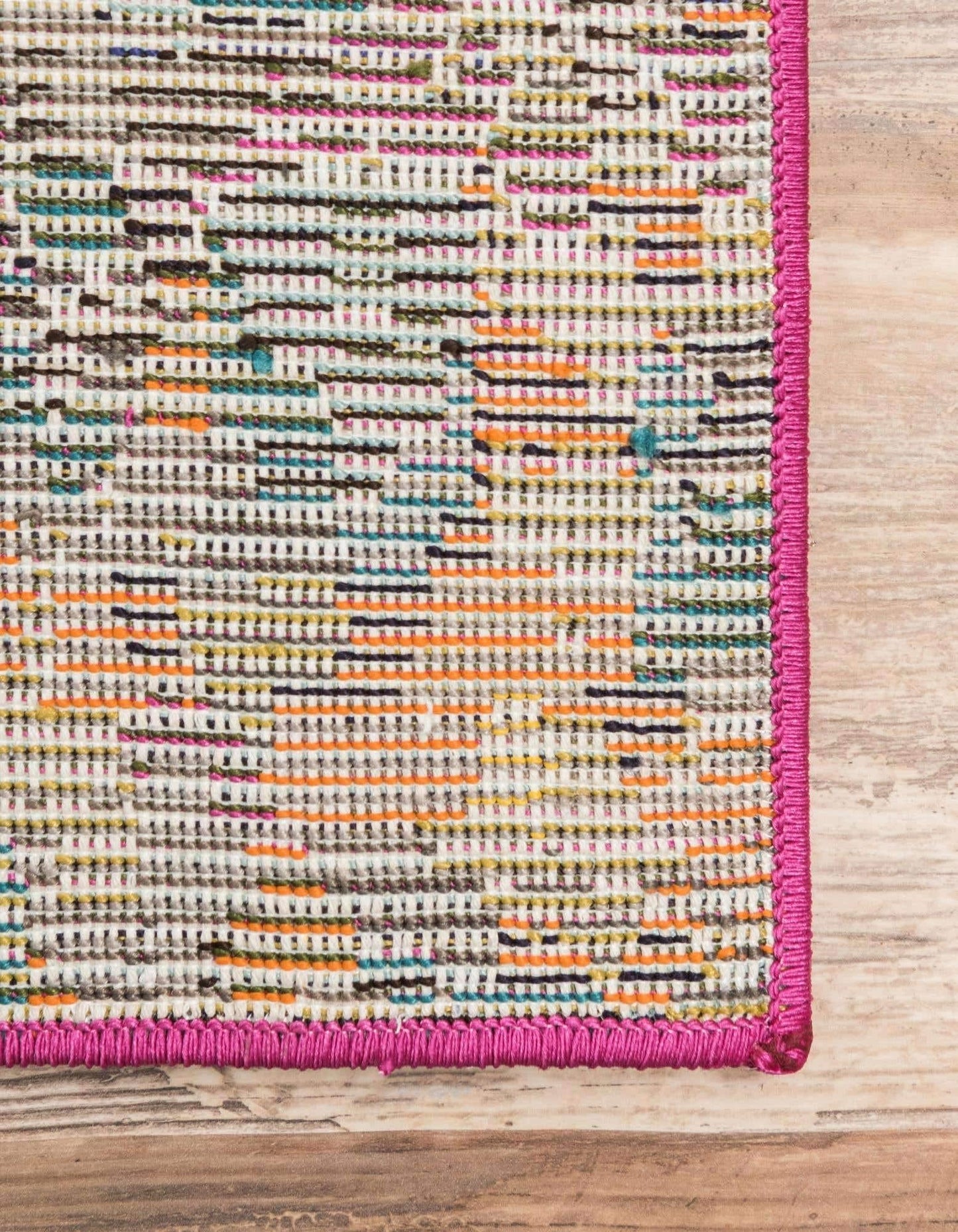 Unique Loom Jardin Collection Colorful, Vibrant, Abstract, Modern Area Rug (4' 0 x 4' 0 Square, Multi/Blue)