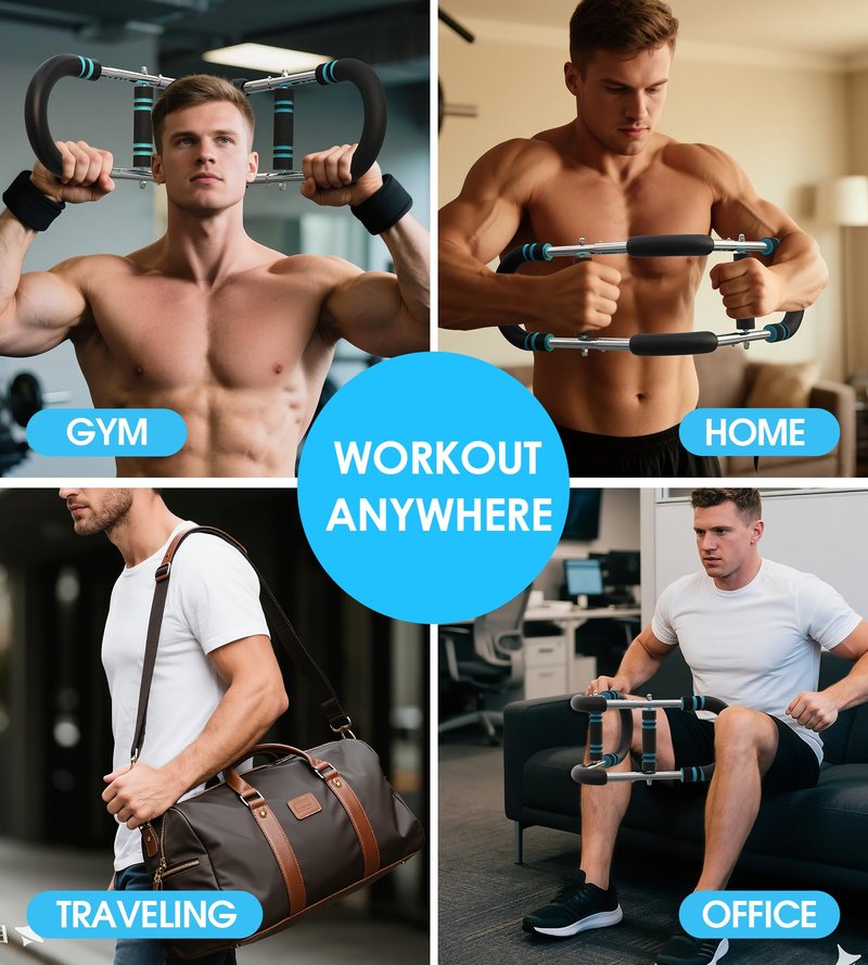 CIRQUISTA Twister Arm Trainer for Men, Adjustable 50-130Lbs Chest Workout Equipment, Arm Trainer, Twister Arm Trainer Portable Shoulder Strength Exerciser Machine for Fitness People