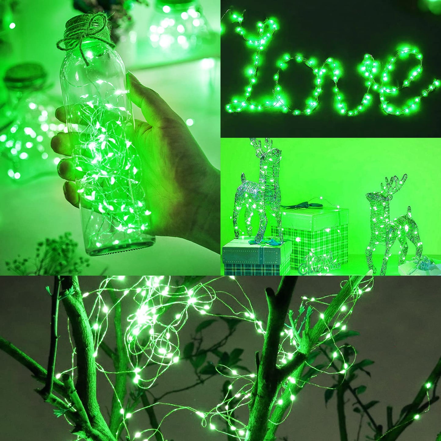 Rivokeer 12 Pack Fairy Lights Battery Operated String Lights,7FT 20LED Waterproof Silver Wire Christmas Lights Outdoor,Firefly Mini Lights for Bedroom Party Birthday Wedding Indoor Decorations.