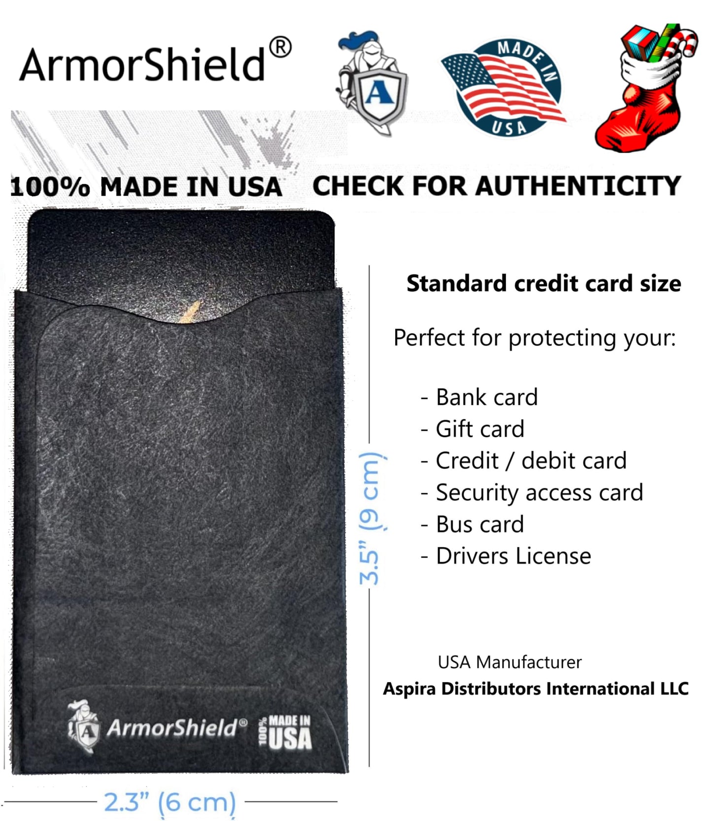 Semper Paratus Gear TYVEK RFID Blocking Credit Card Sleeves Protectors | 100% MADE IN USA - For Travel wallet, pocket or purse. Safeguard against identity theft (GRAY-5PACK)