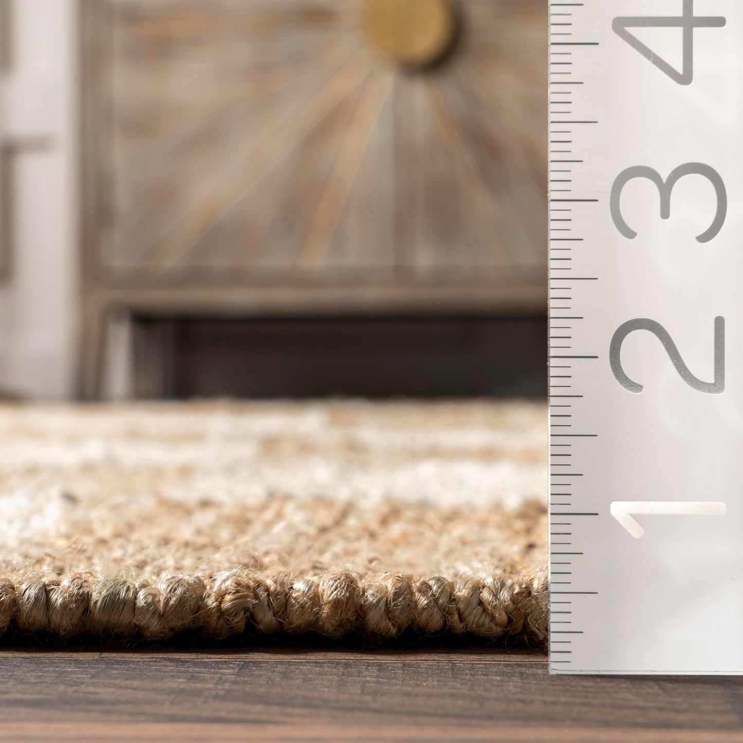 Nuloom Christana Ivory, 6' x 9', Handmade, Jute & Cotton, Soft and Textured, High Traffic, Stain Resistant, Easy Clean, Durable Area Rug for Bedroom, Living Room, Dining Space, Den, Foyer