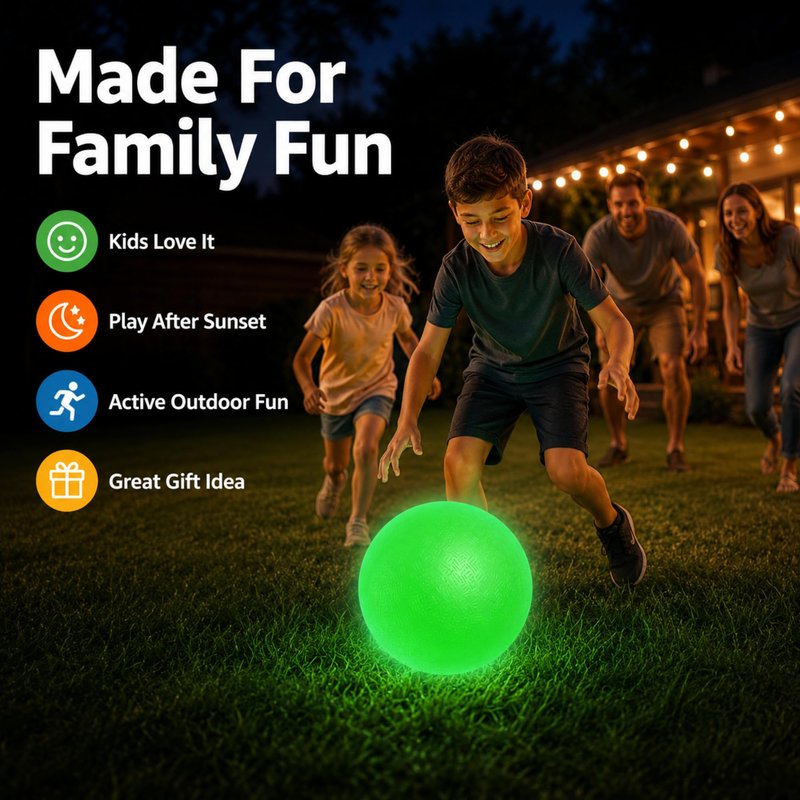 Hiboom 6 Pack Glow in The Dark Kickballs, 10 Inch Light Up Playground Dodgeballs with Pump, No Battery Needed Bouncy Balls for Backyard School and Outdoor Night Activities