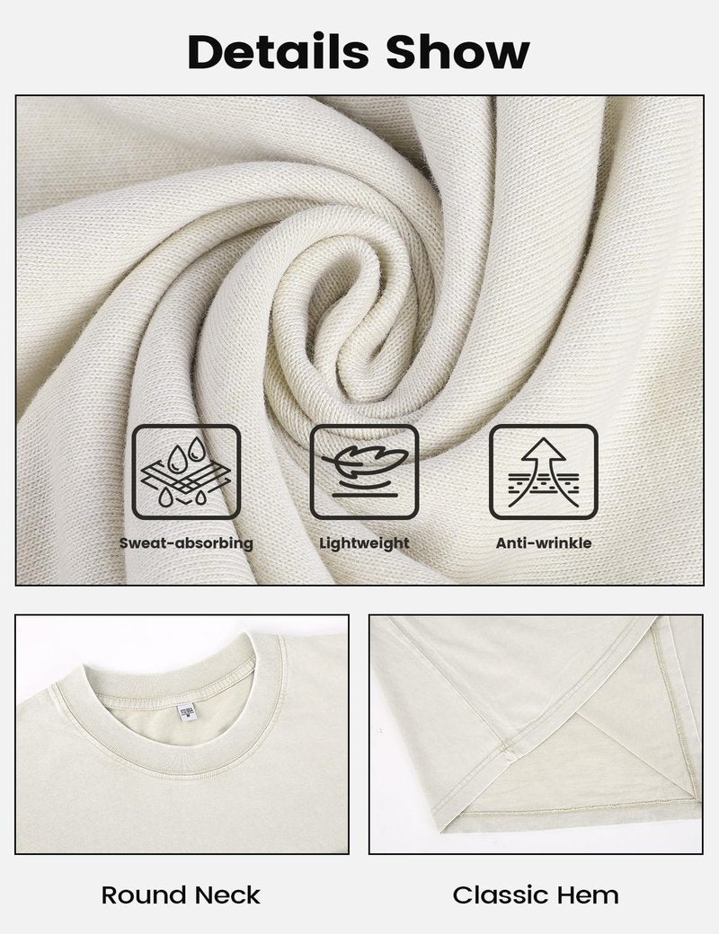 Yimoon Mens Tank Tops Workout Sleeveless Shirts Cotton Acid Wash Tees Loose Gym Muscle Shirts(GreyKhakiBeige-L)