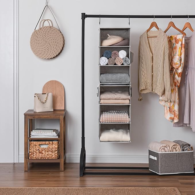 StorageWorks 6-Shelf Closet Organizers, Two 3-Shelf Separable Hanging Shelves