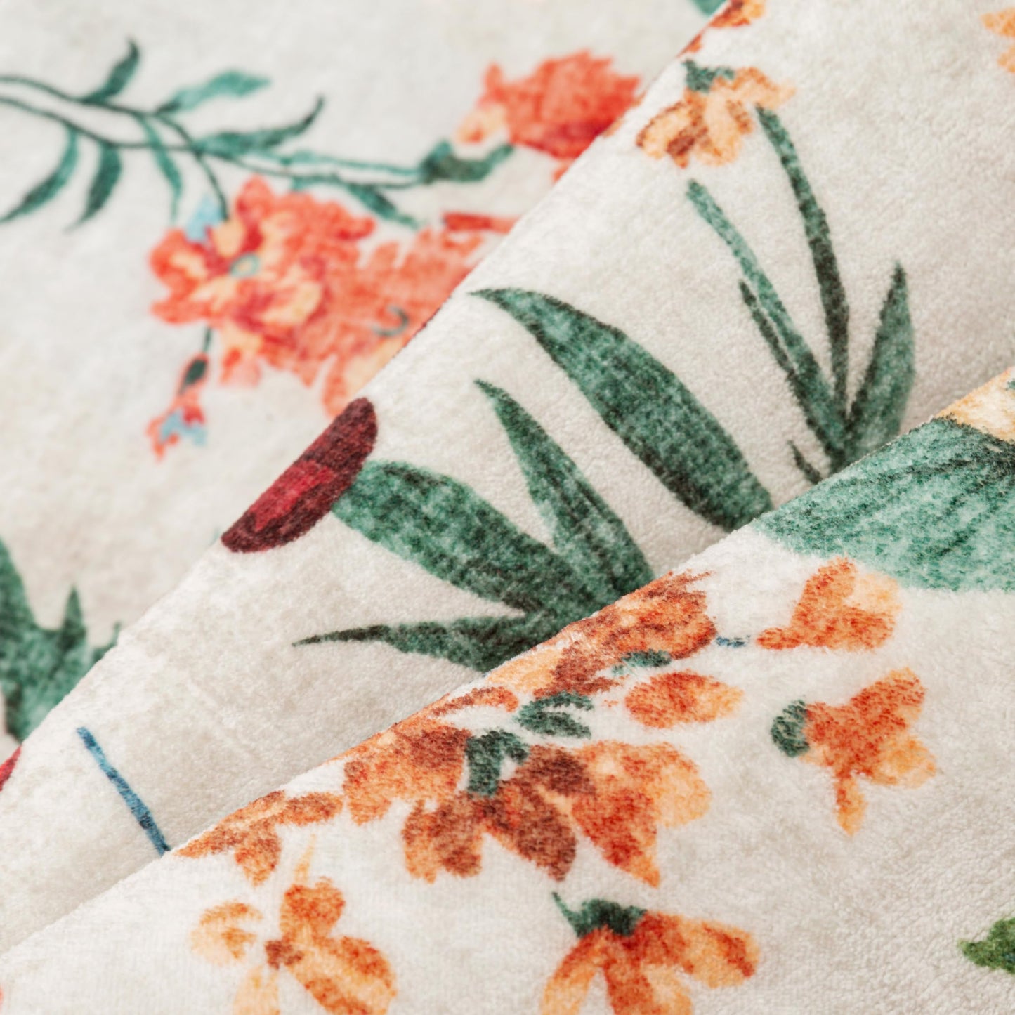 PureCozy Beige Area Rug 6x9 Floral Washable Living Room Kitchen Boho Carpet Non Slip Low Pile Indoor Accent Lightweight Soft Throw Rug for Bedroom Office Dining Room Nursery Farmhouse