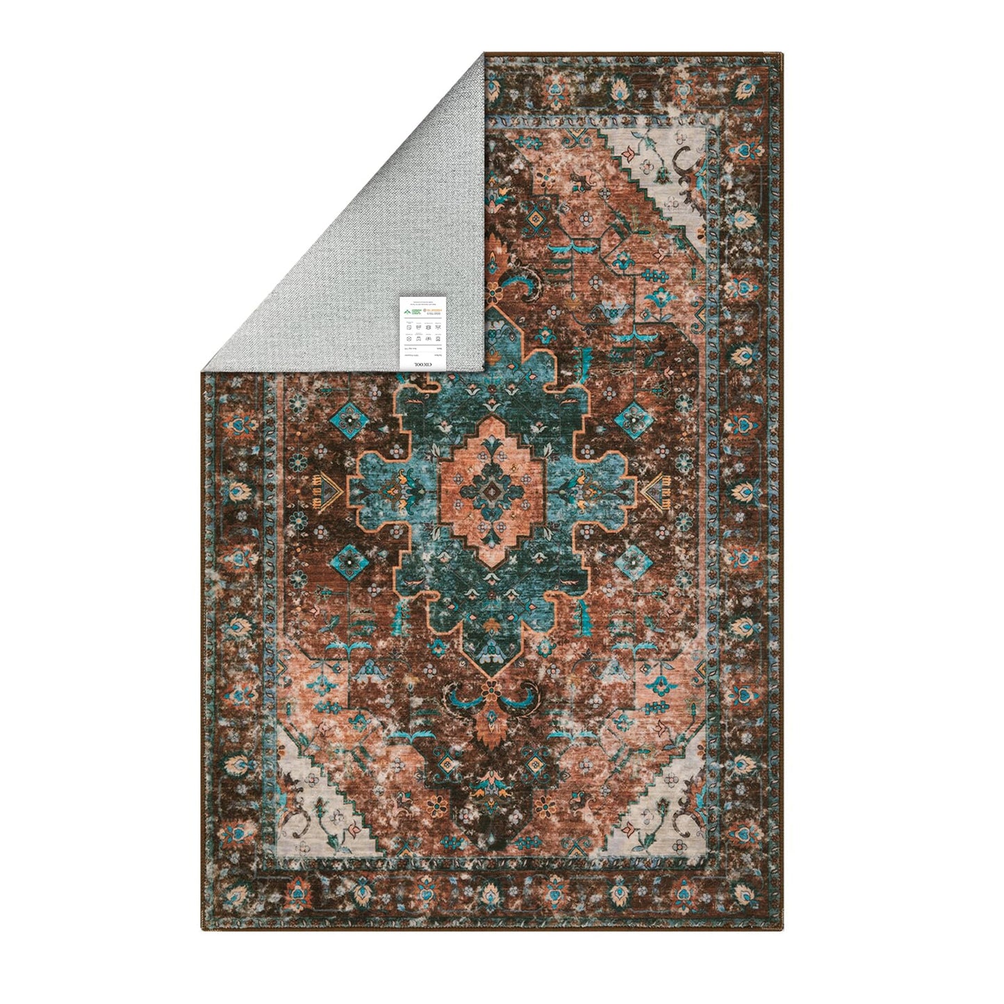 Ciicool Washable 2x3 Entry Rug, Small Rugs for Entryway Kitchen Bathroom Door Mat Indoor Entrance, Non Slip Rubber Backing, Stain & Fade Resistant,Oriental Low-Pile Throw Carpet