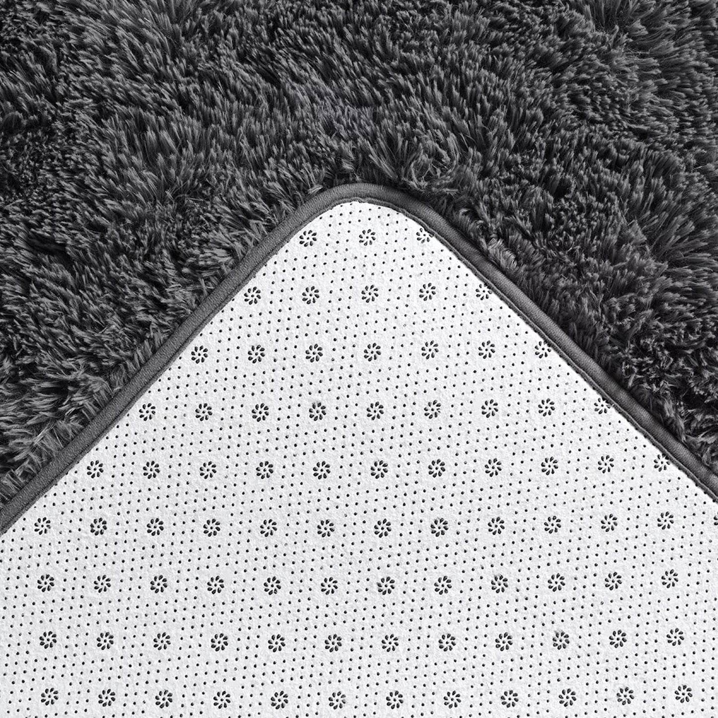Soft Fluffy Area Rugs for Bedroom,7x10 Area Rug Shaggy Plush Carpet, Non-Slip Fuzzy Rug for Living Room, Kids Room, Dorm, Cozy Home Decor,Dark Grey