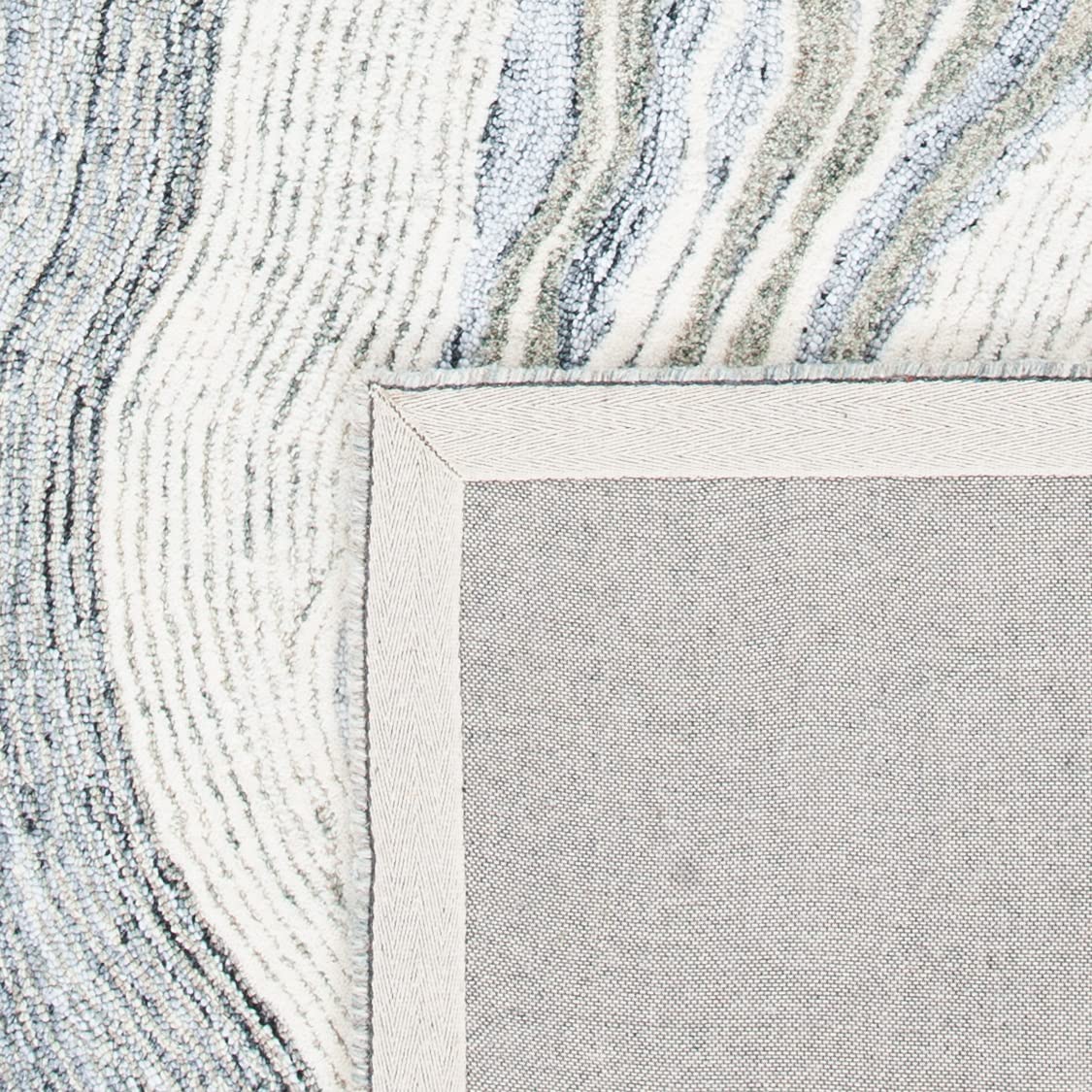 SAFAVIEH Fifth Avenue Collection 2'3" x 4' Grey/Ivory FTV121F Handmade Modern Contemporary Marble Pattern Premium New Zealand Wool Entryway Living Room Foyer Bedroom Kitchen Accent Rug