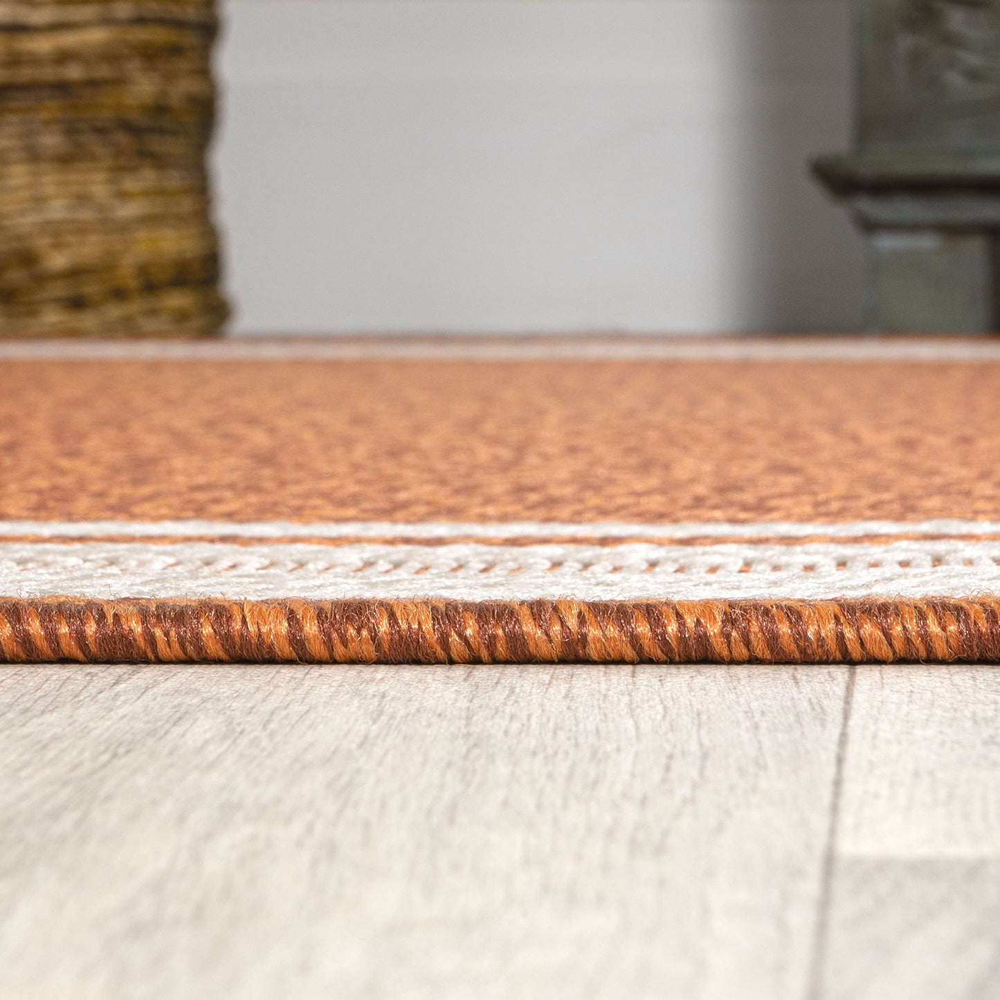 JONATHAN Y Border Stripe Indoor Outdoor Runner Rug 2X8 Orange/Cream, James Modern for Backyard, Patio, Porch, Easy-Cleaning, High Traffic, Pet-Friendly, Non-Shedding (SMB201D-28)