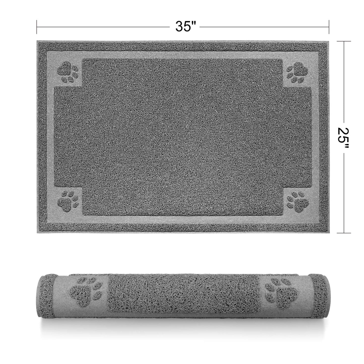 Pet Feeding Mat for Large Dogs and Cats 35" x 25" Flexible and Waterproof Dog Bowl Mat for Food and Water, Easy to Clean Dog Food Mat with Non Slip Backing