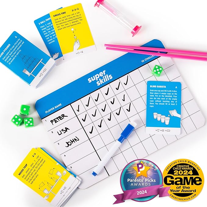Super Skills - Action Game for Competitive People - Beat Your Friends at 120 Challenges - Fun Easter Group Activity for Family Night or Party with Kids Teen
