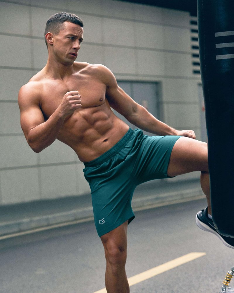 G Gradual Men's Athletic Running Shorts with Zipper Pockets Quick Dry 7"/ 5"/ 9" Workout Gym Shorts for Basketball Hiking(Rainforest Green,7XXXL)