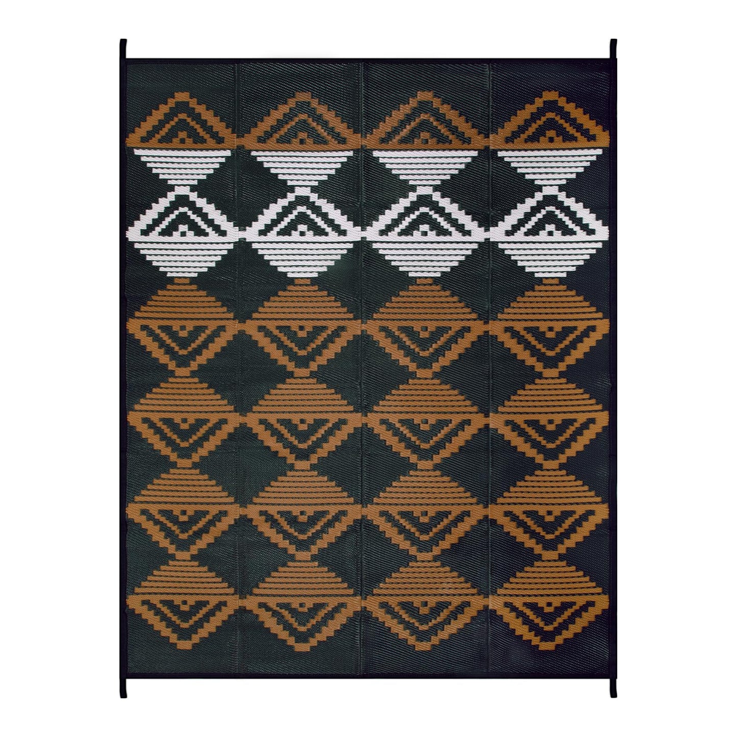 Beeiva Outdoor Rug 8x10 Waterproof for Patio, Reversible Outdoor Patio Rug for Deck, Backyard, RV Camping, Plastic Straw Rug Black Brown