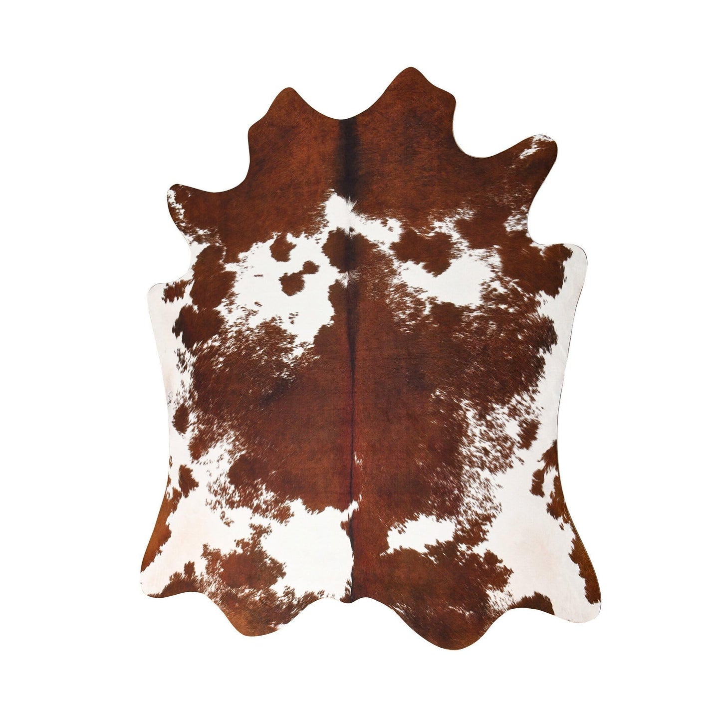 LYENDOS Cowhide Rug 5.2 x 6.3 Feet, Cow Hide Durable No-Slip Backing, Faux Cowhide Thickened Elastic, for Bedroom Living Room Home Office Western Decor