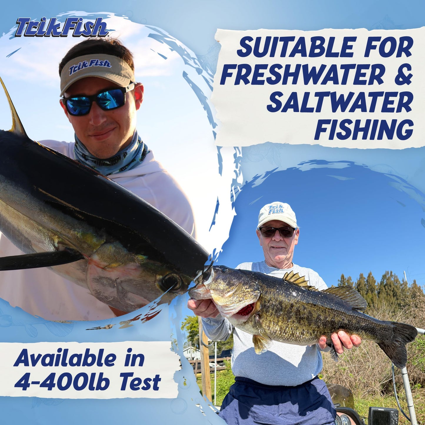 TrikFish Armor Tough Camouflage Monofilament Fishing Line - Stealthy & Strong - Camo Monofilament Line for Freshwater & Saltwater Fishing - Bulk 1/4LB Spool of Mono