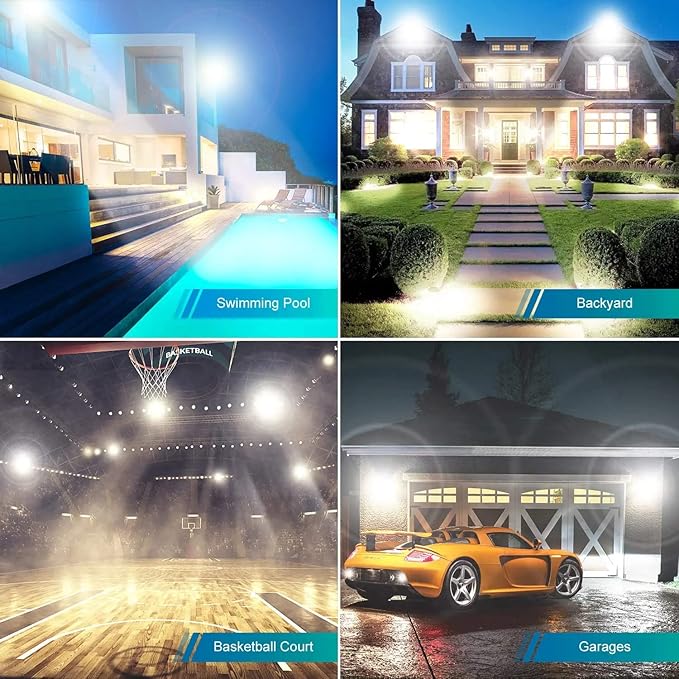 500W LED Flood Light,(2750W Equivalent) Super Bright 58,500LM Daylight 5000K IP66 Waterproof Security Outdoor LED Arena Lights,Commercial Lighting Floodlight for Backyard|Court|Stadium|Fields