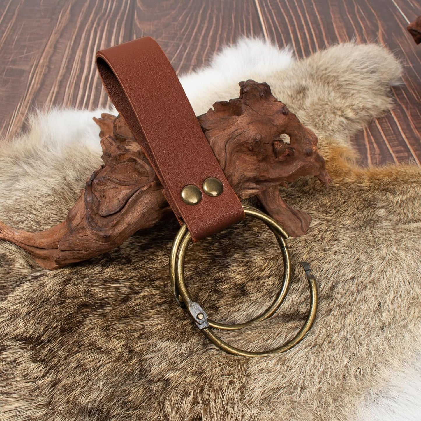 Belt Pouch Waist Bag Fanny Pack Steampunk Phone Holder Medieval Bag Leather Belt Renaissance Cosplay Costume Accessories (Leaf Brown)