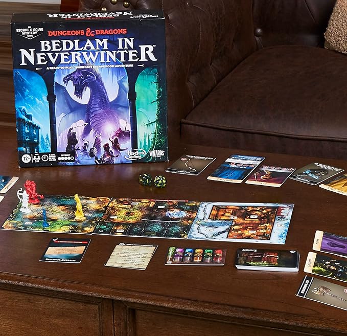 Hasbro Gaming Dungeons & Dragons: Bedlam in Neverwinter Board Game Escape Room Cooperative Strategy Games for Ages 12+ 2-6 Players 3 Acts Approx. 90 Mins Each (Amazon Exclusive)