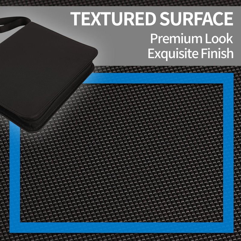 Card Binder for Toploaders,Portable 4 Pockets Trading Card Holder Albums for Sports, Trading, and Gaming Cards Black
