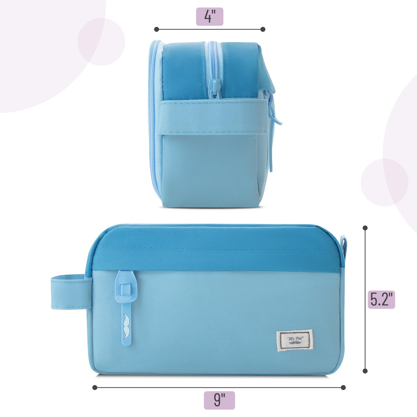 Mr. Pen Large Capacity Pencil Bag, Blue Pencil Pouch, School & College Pencil Case