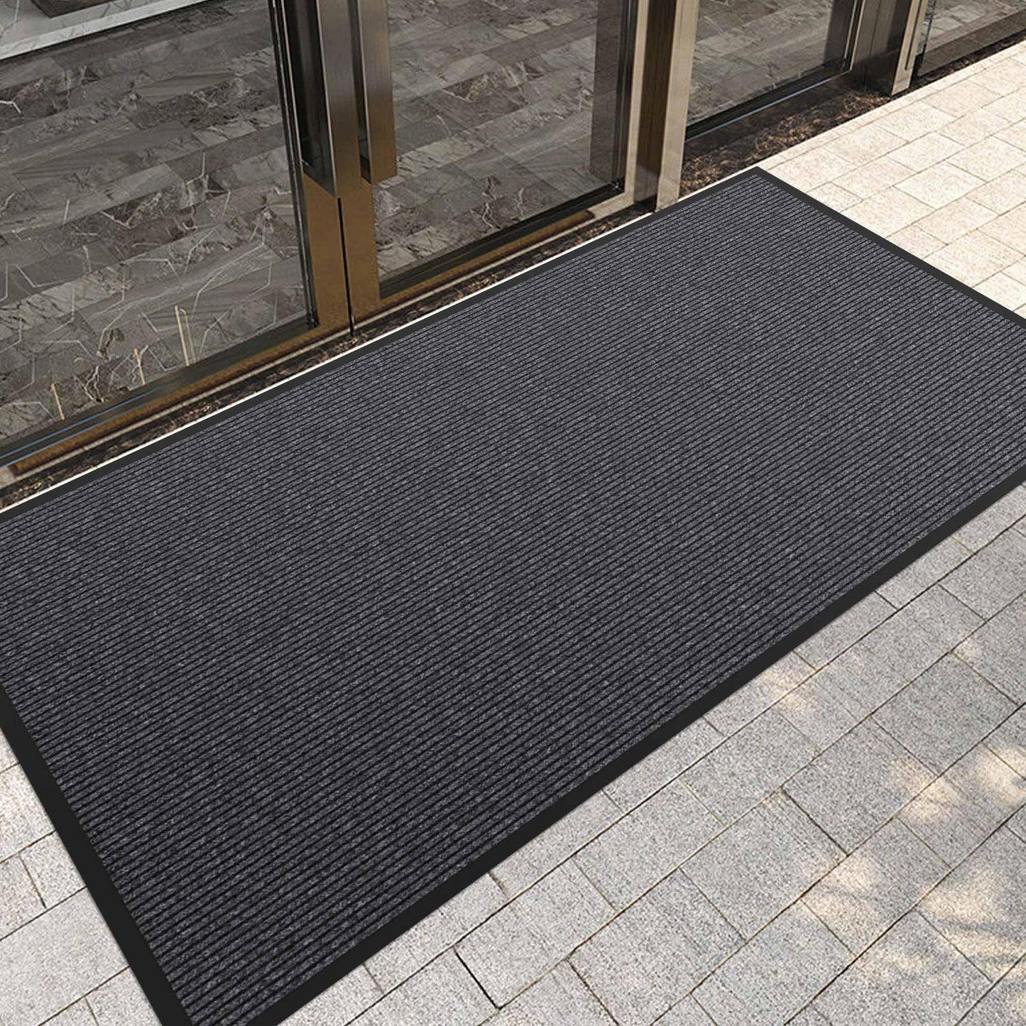 Futurwit Front Door Mat, 48" x 36" Heavy Duty Indoor Outdoor Doormat, Non-Slip, Rubber Backing Low Profile, Welcome Commercial Door Mats for Entryway