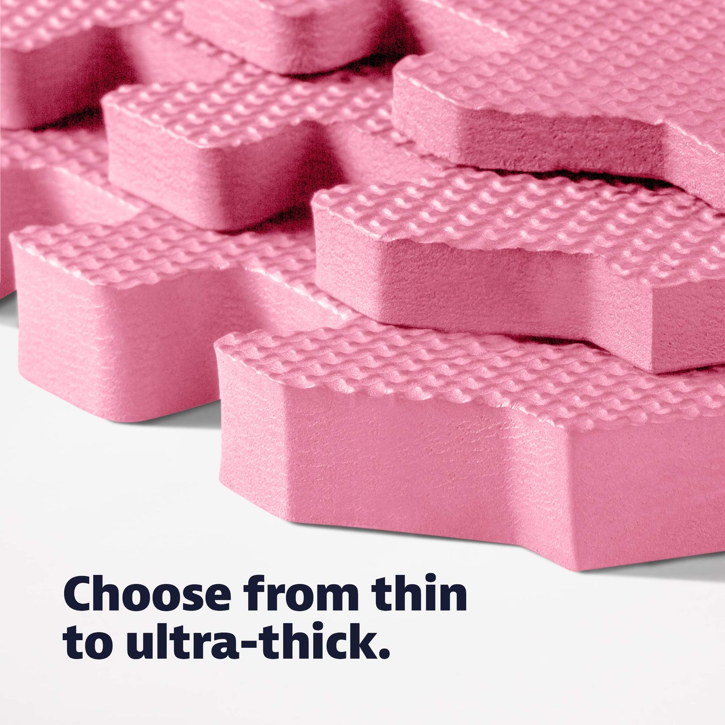 We Sell Mats 1/2 Inch Thickness Multipurpose EVA Foam Floor Tiles, Interlocking Floor Mat for Indoor Gym and Home Use, 24 in x 24 in, Pink, 24 Square Feet (6 Tiles)