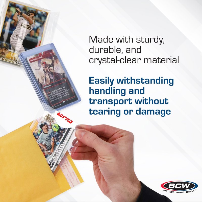 BCW Resealable Team Set Bags – 400 Count | Holds 35 Loose Cards or 5 Standard 35pt Toploaders | Fits Magnetics up to 108pt | Acid-Free Team Bags for Trading Cards & Shipping