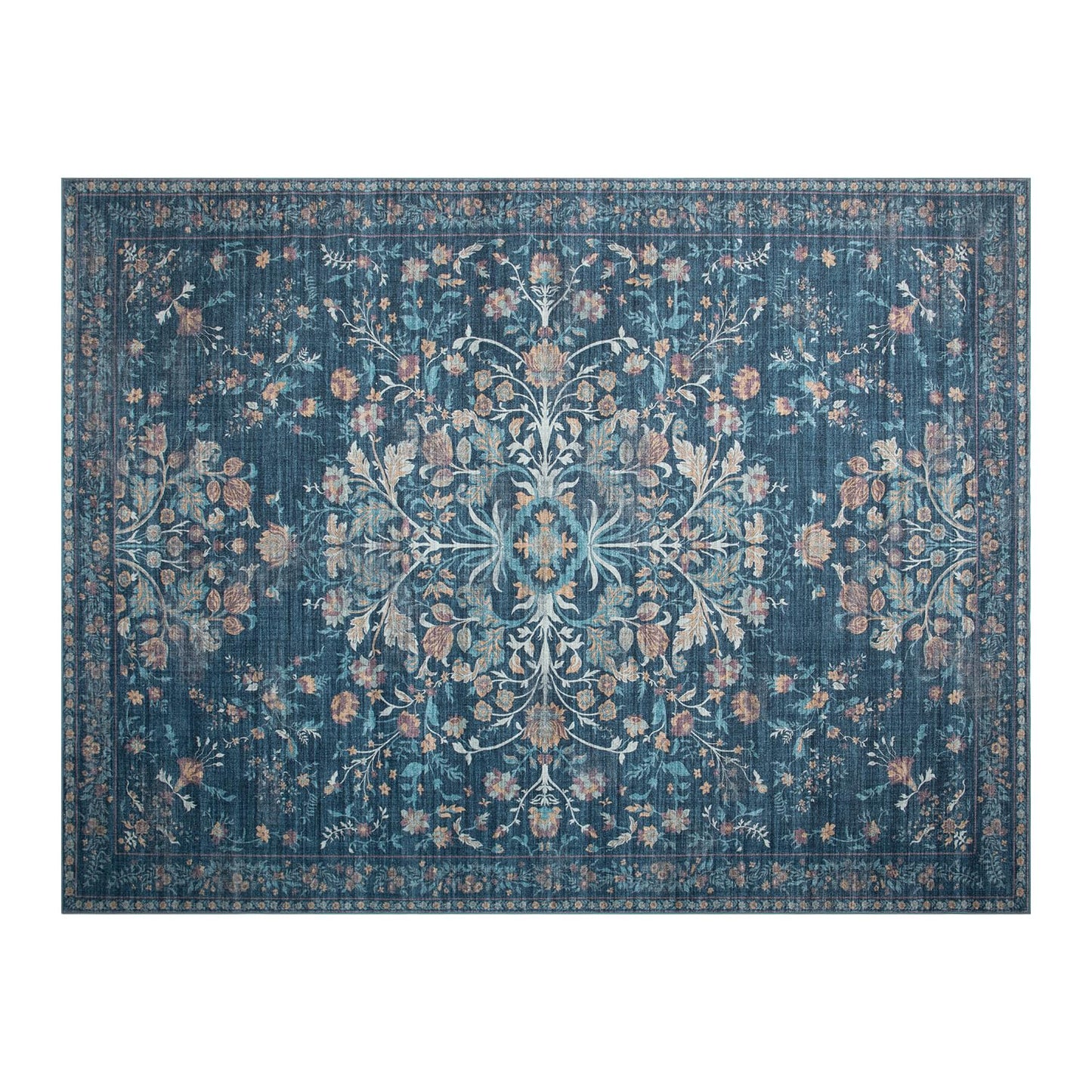BGASZ Washable Rugs 8x10 Area Rugs for Living Room,Ultra Soft Faux Wool Retro Carpets,Non Slip Backing,Durable Edge Binding,Stain Resistant,The Large Carpet for Bed Room,Dining Room,Office Decor