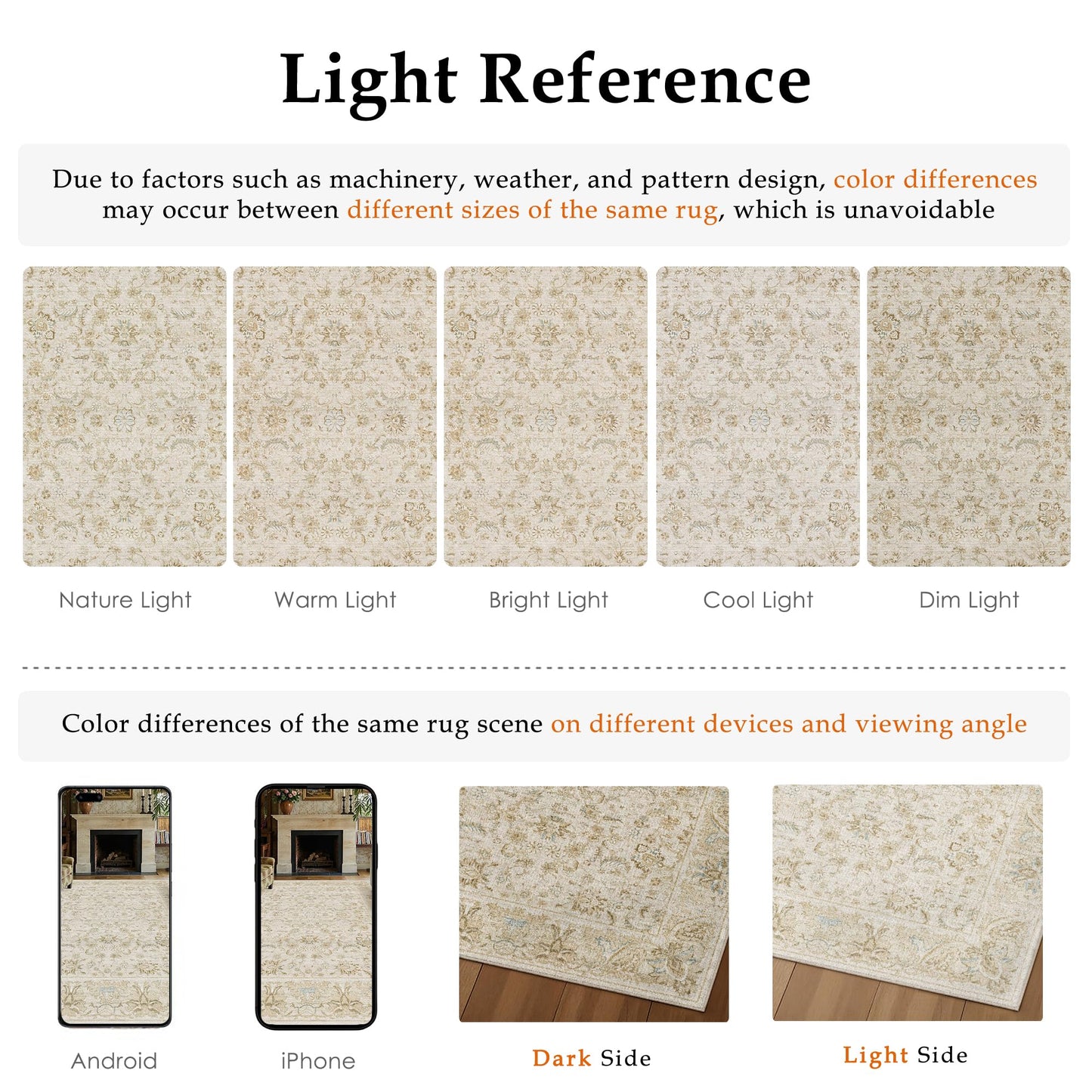 WondRg 8x10 Washable Area Rug for Living Room Bedroom Beige Low Pile Non Slip Rug Neutral Distressed Carpet Dining Room Classroom Playroom Home Decor