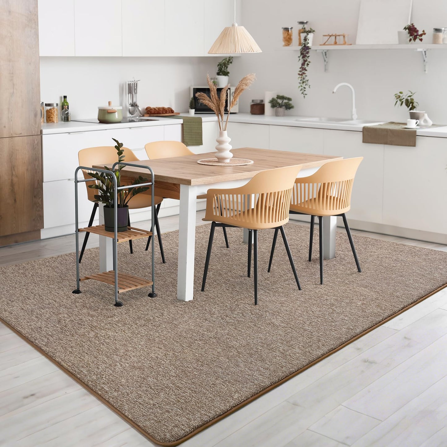 AROGAN Small Washable Area Rugs for Bedroom, 2×4 Runner Rug with Memory Foam for Hallway, Non Slip Fluffy Carpet Indoor Rug Runner for Kitchen, Bedside, Entryway Bathroom Home Decor, Matte Brown